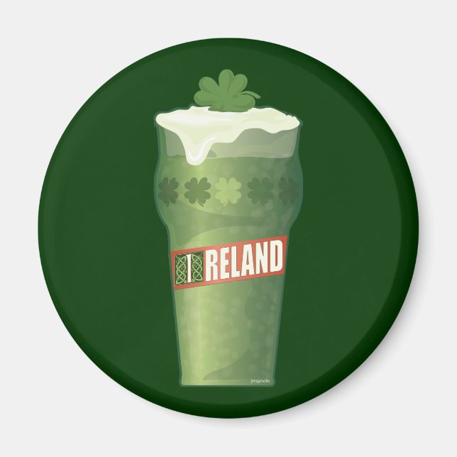 Irish Beer Glass Magnet (Vorne)