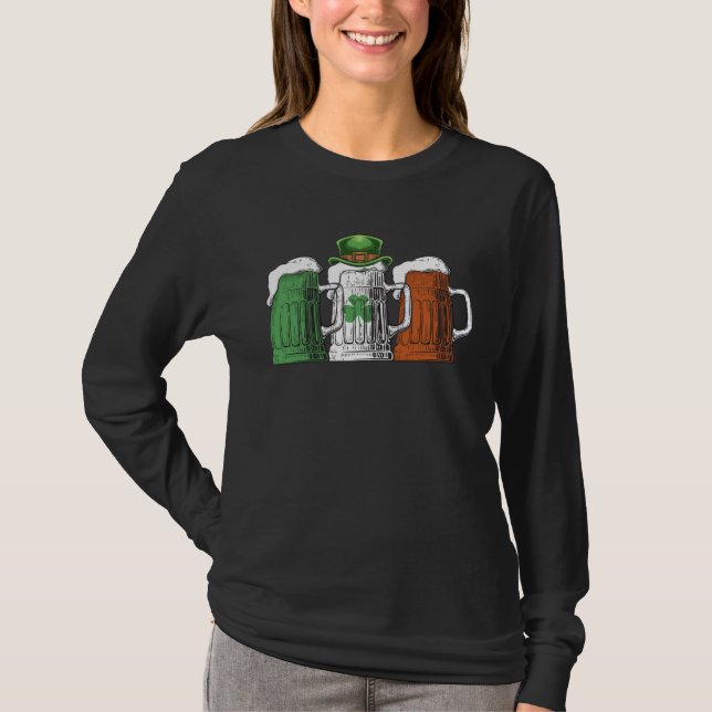 Irish Beer Ireland Flag St Patricks Day Beer  Men  T-Shirt (Vorderseite)