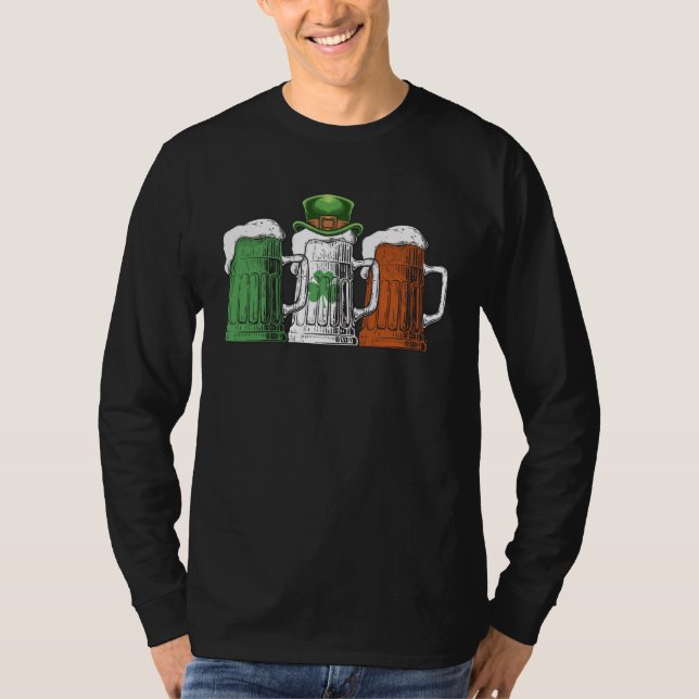 Irish Beer Ireland Flag St Patricks Day Beer  Men  T-Shirt (Vorderseite)