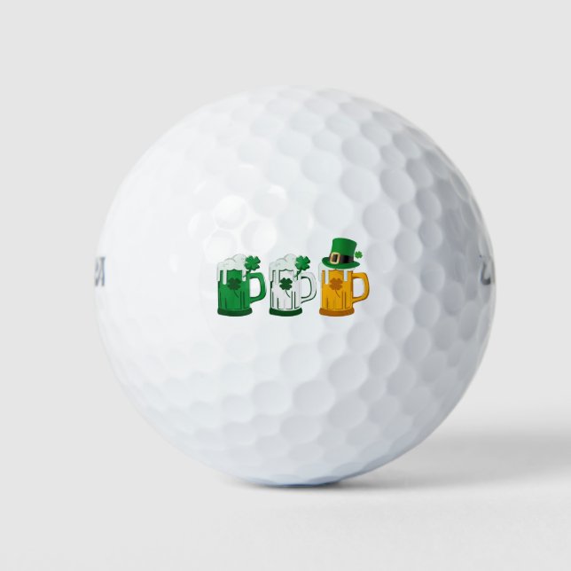 Irish Beer Ireland Flag St Patricks Day Leprechaun Golfball (Vorderseite)