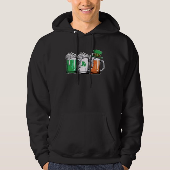 Irish Beer Ireland Flag St Patricks Day Men Women  Hoodie (Vorderseite)