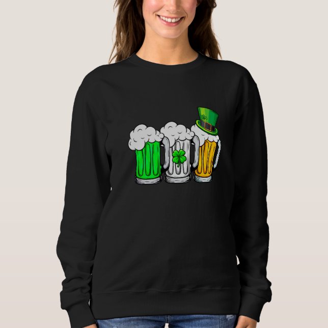 Irish Beer Ireland Flag St Pattys Day Men Ou Sweatshirt (Vorderseite)