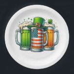 Irish Beer Ireland St Patricks Day Drinking Party Pappteller<br><div class="desc">Irish Beer Ireland St Patricks Day Drinking Party</div>