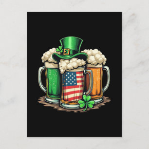 Irish Beer Ireland St Patricks Day Drinks Party Feiertagspostkarte