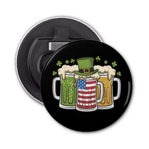Irish Beer Ireland USA American Flag St Patrick's Flaschenöffner