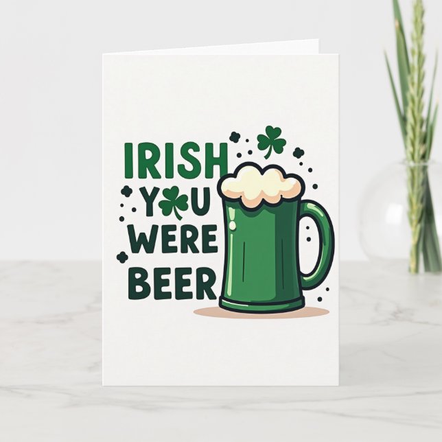 Irish Beer Love You Karte (Vorderseite)
