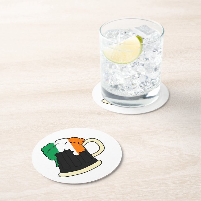 Irish Beer Round Paper Untersetzer (Vor Ort)