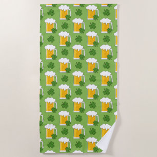 Irish Beer Tasse mit Kleeblatt Clover Pattern Strandtuch