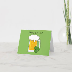 Irish Beer Tasse mit Kleeblatt Clover Personalis Dankeskarte