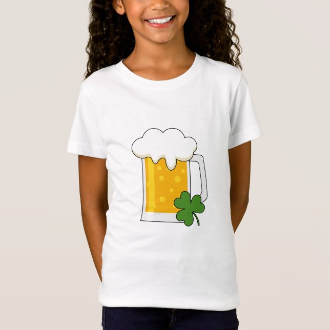 Irish Beer Tasse mit Kleeblatt Clover T-Shirt (Vorderseite)