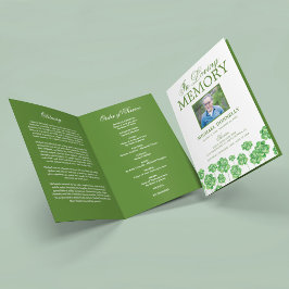 Irish Beerdigung Obituary Order of Service Clover Programm