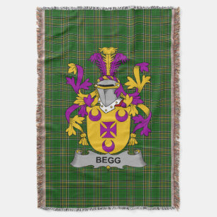 Irish Begg Coat of Arms Familienwappen Irland Decke