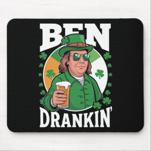 Irish Ben Drankin Beer - St Pattys - Männer und Fr Mousepad