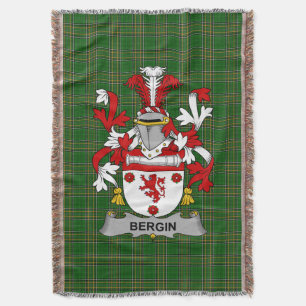 Irish Bergin oder O_Bergin Coat of Arms Family Cre Decke