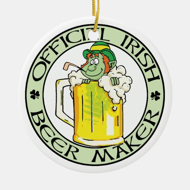 Irish Biermacher Keramikornament (Vorne)
