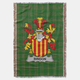 Irish Bindon Coat of Arms Familienwappen Irland Decke
