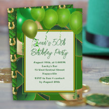 Irish Birthday Adult Green Balloons Party