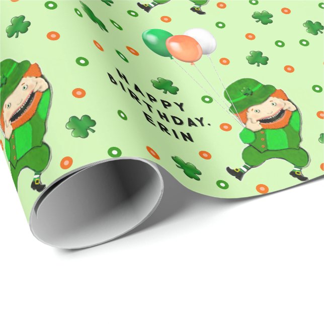 Irish Birthday Gift Geschenkpapier (Rolleneckpunkt)