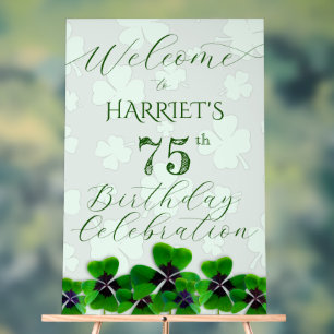 Irish Birthday Party Welcome Acrylschild