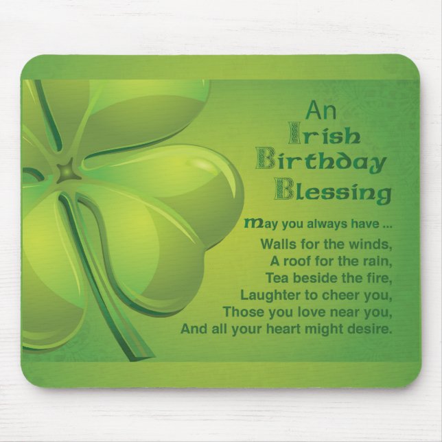 Irish Birthday Sessing, keltisch Mousepad (Vorne)