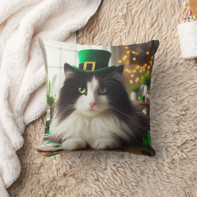 Irish Black and White kitty Kissen (Decke)