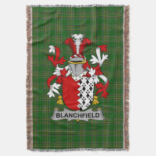 Irish Blanchfield Coat of Arms Familienwappen Irla Decke