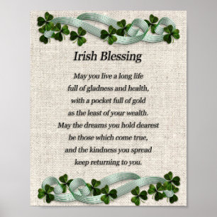 Irish Blessing Art Foam Board Poster