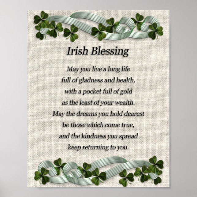 Irish Blessing Art Foam Board Poster (Vorne)