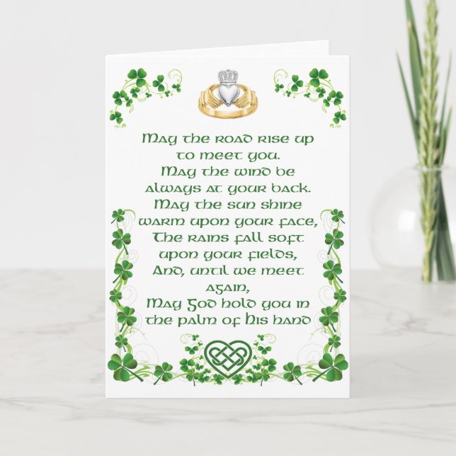 Irish Blessing Card aus Irland Option 1 Karte (Vorderseite)