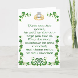 Irish Blessing Card aus Irland Option 4 Karte