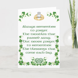 Irish Blessing Card aus Irland Option 7 Karte