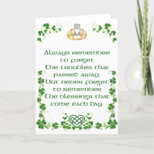 Irish Blessing Card aus Irland Option 7 Karte