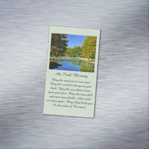 Irish Blessing Country Covered Bridge Magnetische Visitenkarte