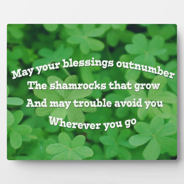 Irish Blessing Fotoplatte (Vorderseite)