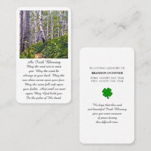 Irish Blessing Gedenkgebetkarte Visitenkarte