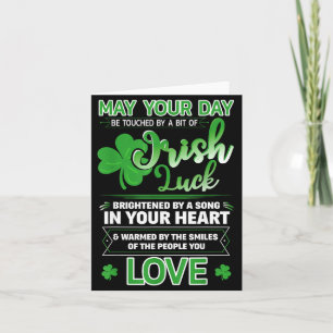Irish Blessing Glück Zitate Sprüche St. Patricks  Karte