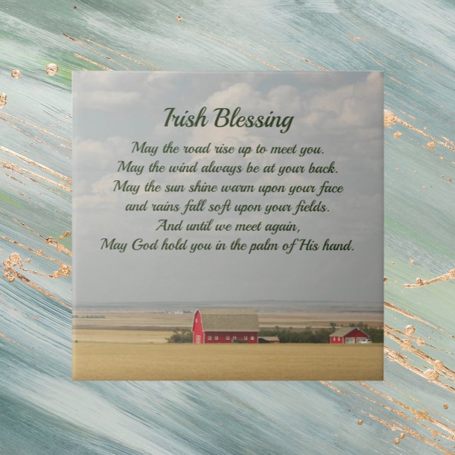 Irish Blessing Golden Wheat Fields Fliese (In Situ)