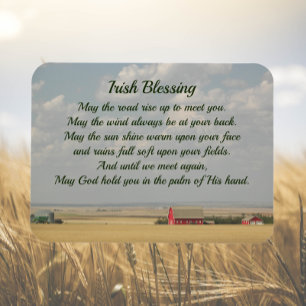 Irish Blessing Golden Wheat Fields Foto Magnet