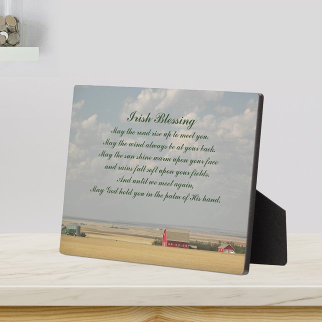 Irish Blessing Golden Wheat Fields Fotoplatte (In Situ)