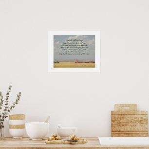 Irish Blessing Golden Wheat Fields Inspirierend Poster