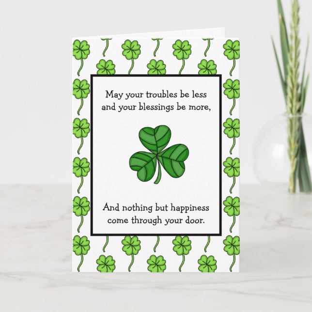 Irish Blessing | Happy St Patrick's Day Card Karte (Vorderseite)