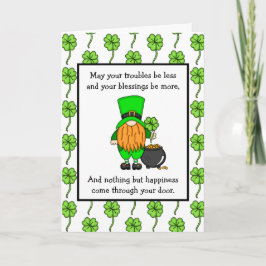 Irish Blessing | Happy St Patrick's Day | Gnome Karte