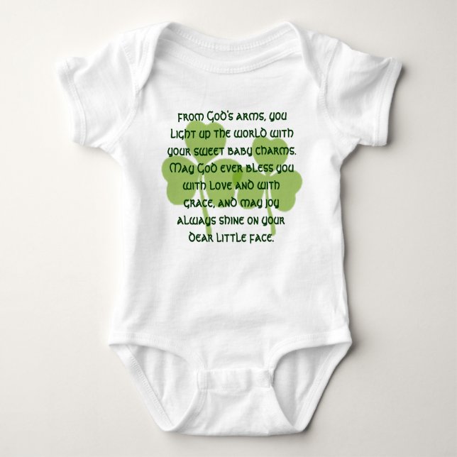 Irish Blessing joy scheint immer auf deinem lieben Baby Strampler (Vorderseite)