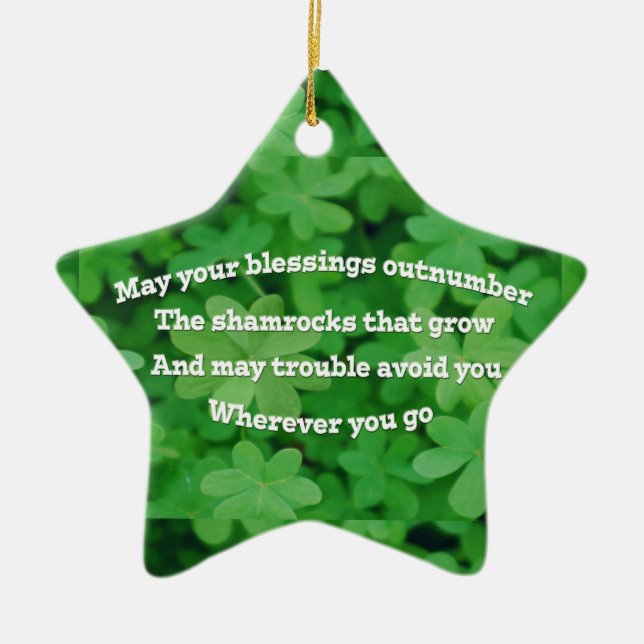 Irish Blessing Keramik Ornament (Vorne)