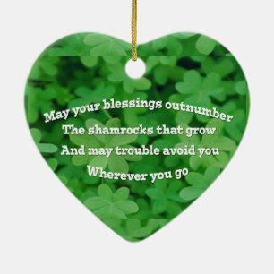 Irish Blessing Keramikornament