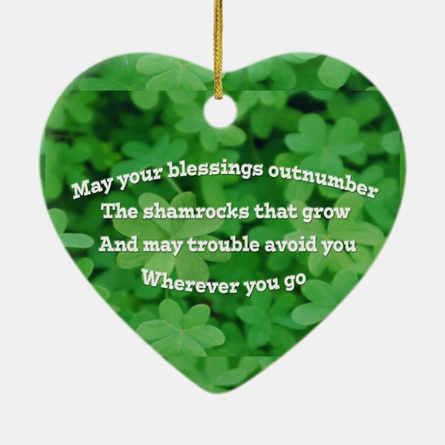 Irish Blessing Keramikornament (Hinten)