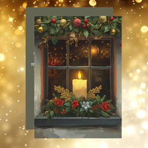 Irish Blessing Kerze im Fenster Frohe Weihnachten