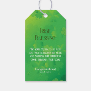 Irish Blessing Kleeblatt Green Geschenkanhänger