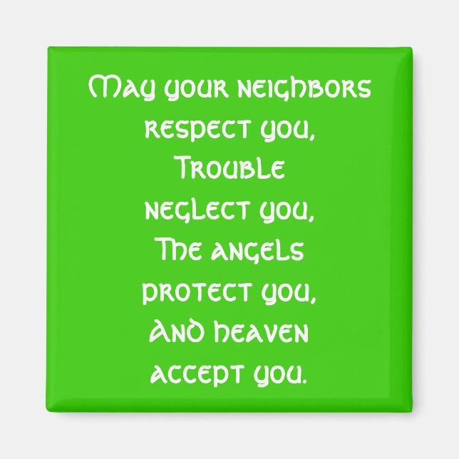 Irish Blessing Magnet (Vorne)