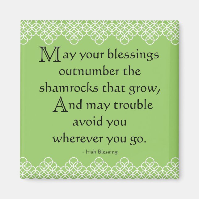 Irish Blessing Magnet (Vorne)